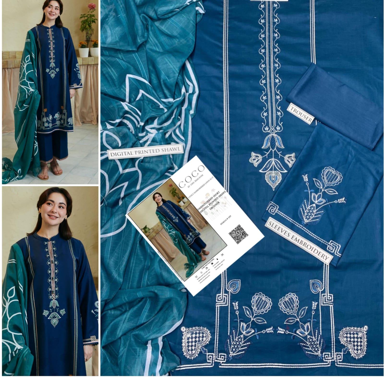 ✨ Winter’s Luxury Dhanak 3PC Embroidered Collection ✨