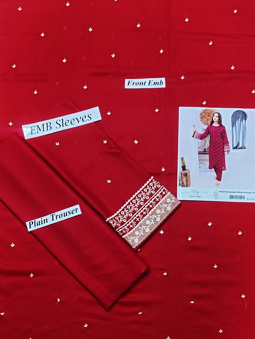 WINTER Dhanak 2PC Mix Brand Suit
