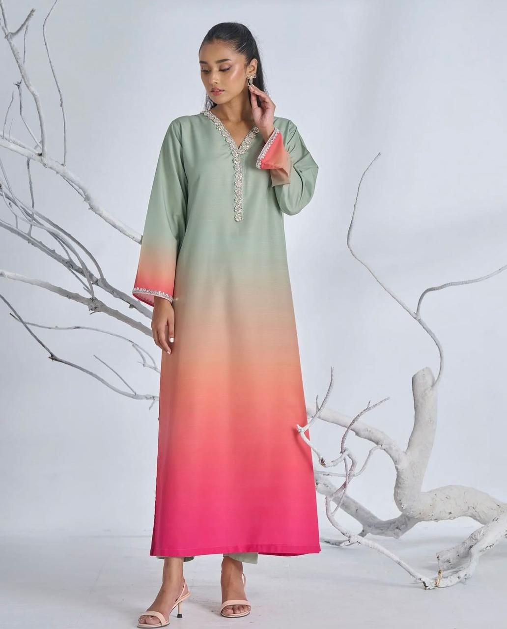 New Arrival | Tie & Dye Digital Printed 3PC Suit – Shamooz Silk ✨