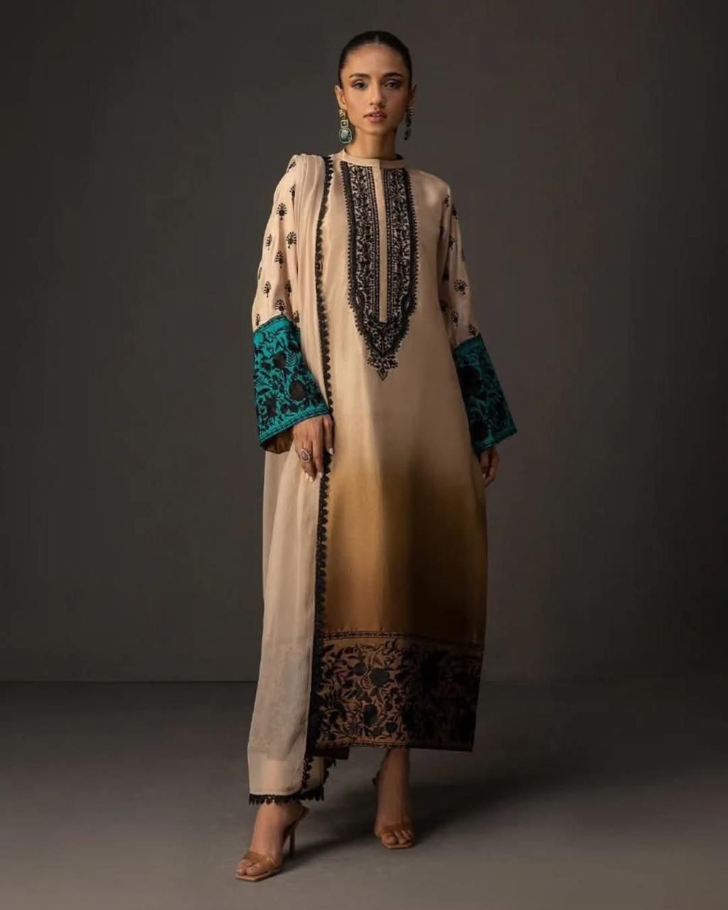 New Arrival | Tie & Dye Digital Printed 3PC Suit – Shamooz Silk ✨