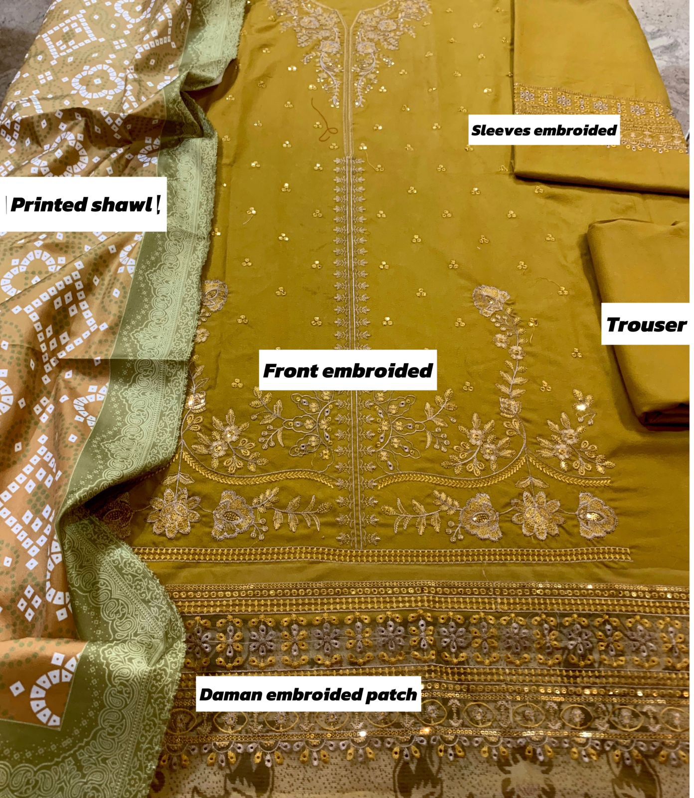 Demanding Edition – 3 Piece Dhanak Unstitched Embroidered