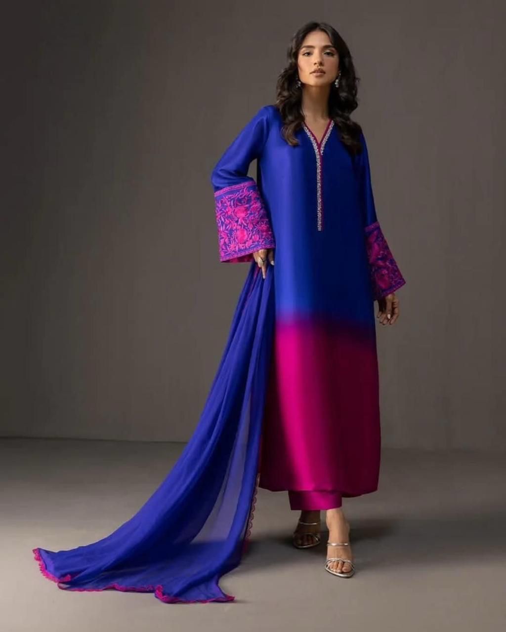 New Arrival | Tie & Dye Digital Printed 3PC Suit – Shamooz Silk ✨