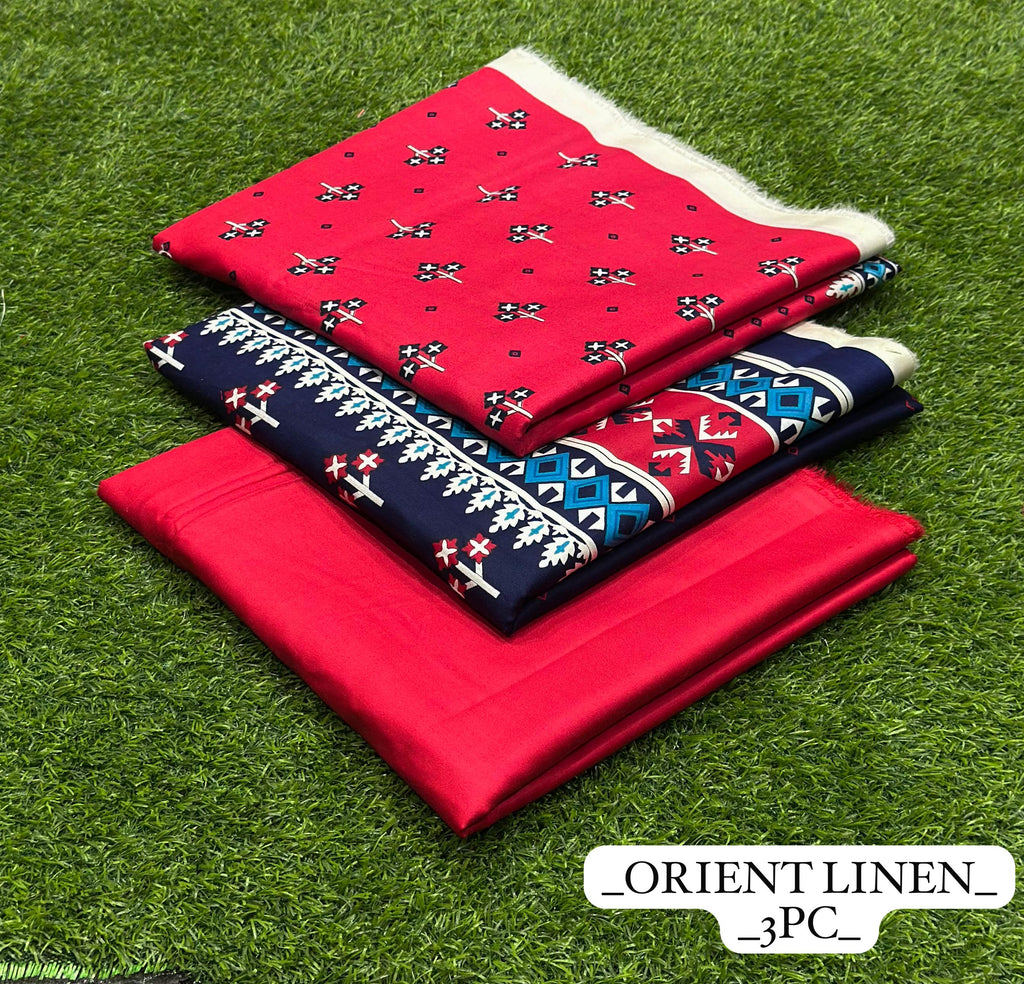 Almirah, Orient & IB Lilen 2025 | Premium Linen 3pc Printed Suits Collection