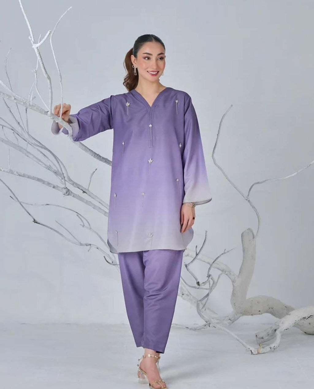 New Arrival | Tie & Dye Digital Printed 3PC Suit – Shamooz Silk ✨